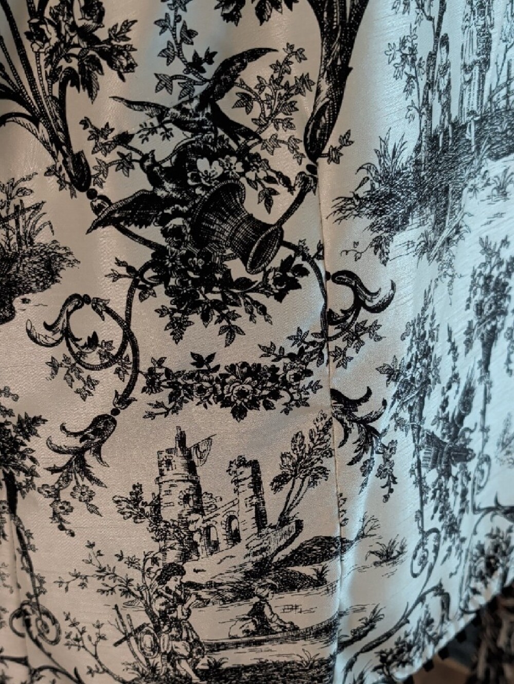 Positive Attitude Black and White Toile Sleeveless Blouse - Picture 5 of 6